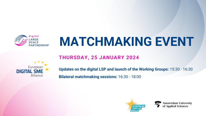 Banner showing the Digital Large Scale Partnership Matchmaking and Launch event