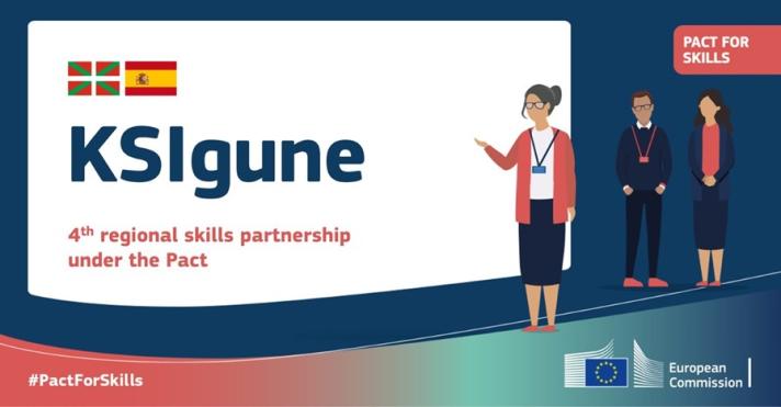 Regional Skills Partnership KSIgune visual with illustrative elements and figures 