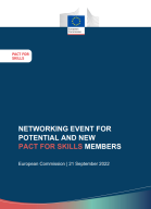 Front cover of the second Networking event under the Pact for Skills