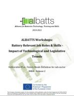 Battery relevant Job roles & skills - impact of technological and legislative