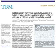 Building capacity from within: qualitative evaluation of a training program aimed at upskilling healthcare workers in delivering an evidence-based implementation approach