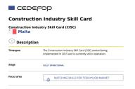 Construction Industry Skills Card