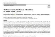 The potential of Big Data Research in HealthCare for Medical Doctors' Learning