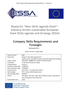 Blueprint “New Skills Agenda Steel”: Industry-driven sustainable European Steel Skills Agenda and Strategy (ESSA)