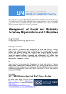Management of Social and Solidarity Economy Organizations and Enterprises